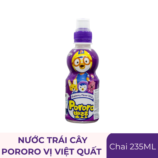 Nước trái cây Pororo vị Việt quất - chai 235ml