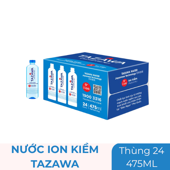 Nước ion kiềm Tazawa 475ml - thùng 24 chai