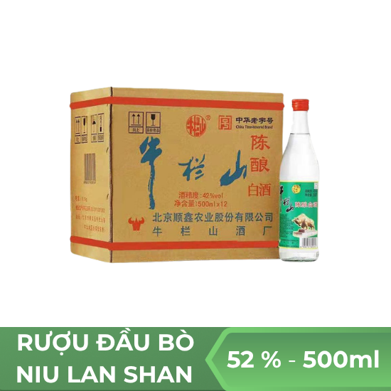 Rượu đầu bò Niu Lan Shan 52 độ - chai 500ml