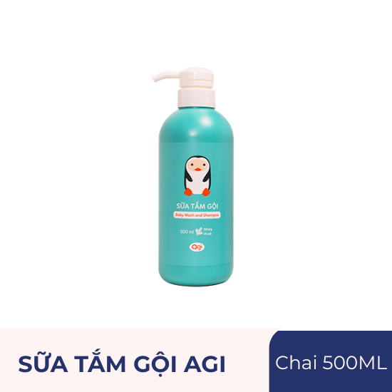 Sữa tắm gội Agi xanh - chai 500ml