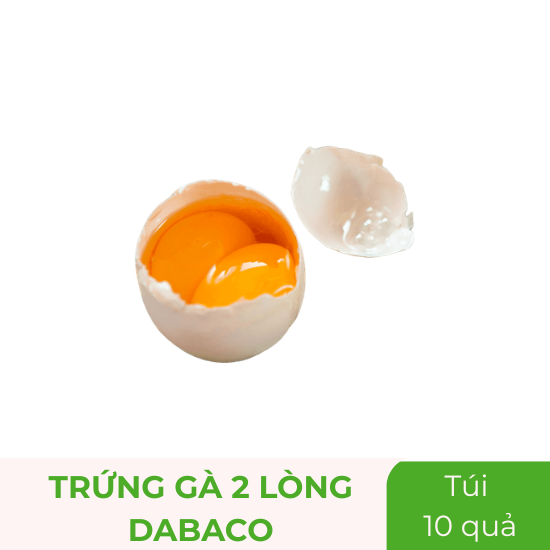 Trứng gà 2 lòng Dabaco - 10 quả
