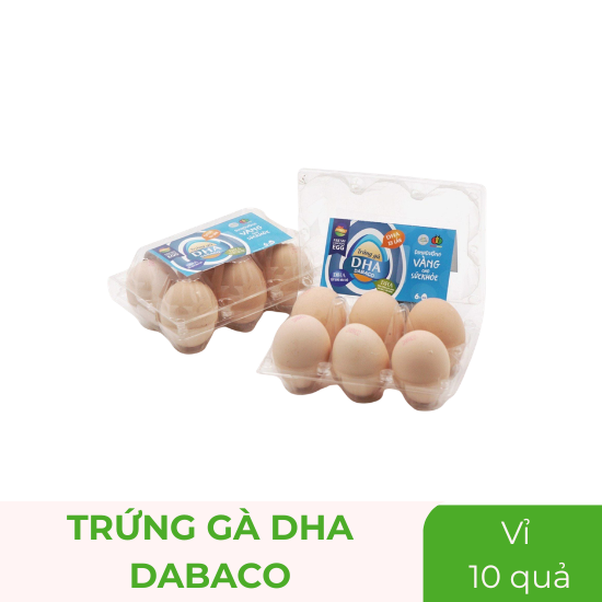 Trứng gà DHA Dabaco - hộp 10 quả