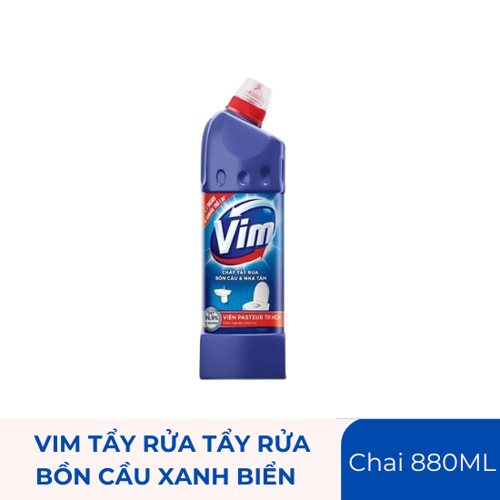 Vim vệ sinh xanh biển - chai 880ml
