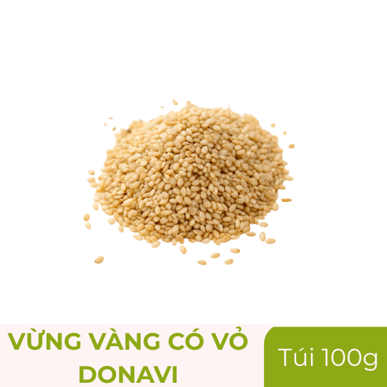 Vừng vàng có vỏ Donavi - túi 100g