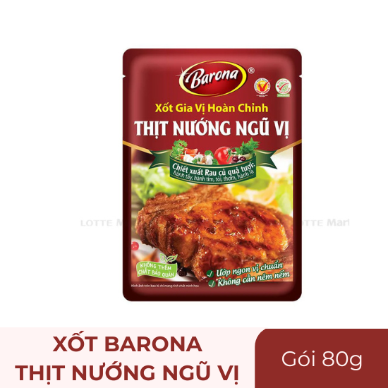 Xốt Barona thịt nướng ngũ vị - gói 80g