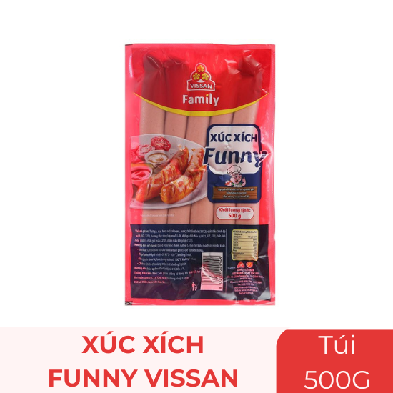 Xúc xích Funny Vissan - túi 500g